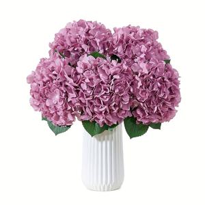 TEMU 5개입 생동감 있는 인공 수국 꽃, 무브 색상 - 집, 결혼식, 사무실 및 파티 장식에 완벽함