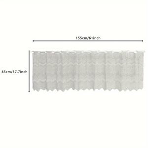 TEMU 노르딕 화이트 & 베이지 기하학 폴리에스터 커튼 - 세미트랜스퍼런트 로드 포켓 디자인, TV 캐비닛 및 커피 스테이션용 무드릴링, 소형 창문용 - 세탁기 사용 가능 주방 & 거실 장식, 빛 차단 커튼, 내구성 있는 윈도우 커튼