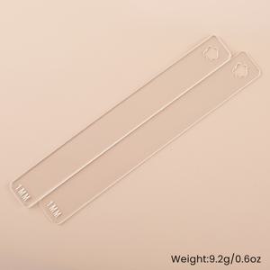 TEMU 더 하비워커 아크릴 폴리머 클레이 깊이 가이드 세트, 5가지 두께 측정 스트립 (2/3/4/5/6mm) - 폴리머 클레이용 두께 계량기 2개입