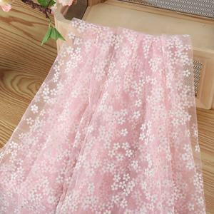 TEMU 골든 글리터 핑크 매화 쉬폰 1개 - 여아용 여름 공주 드레스용 수제 DIY 의류 장식 원단 - 쉬폰 원단 수제 애호가 및 DIY 애호가를 위한 완벽한 선물 파티