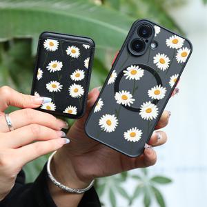 TEMU 폰 케이스: 2개 1세트 & 패셔너블 럭셔리 올인클루시브 충격방지 패턴 아이폰 15 14 13 12 11 프로 맥스 7 8 플러스 자석 흡착 폰 케이스 & 1-2개의 신용카드 또는 은행카드 호환 KJ1 고품질 가죽 자석 카드 클립