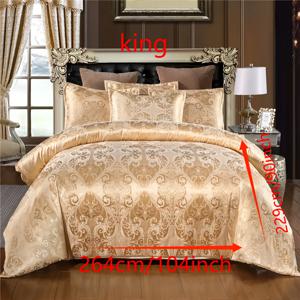 TEMU 럭셔리 유럽풍 자카드 새틴 고품질 이불 커버 3종 세트, 이불 커버 1개와 베개 커버 1쌍, 속통 미포함