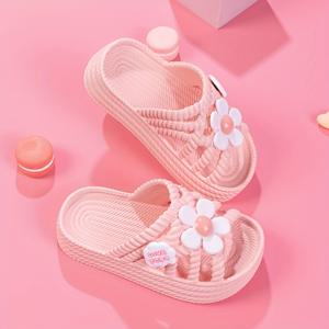 TEMU 소녀용 새로운 패셔너블한 귀여운 플로랄 신발, 다용도 편안한 비치 슬리퍼 EVA 소재의 부드러운 밑창