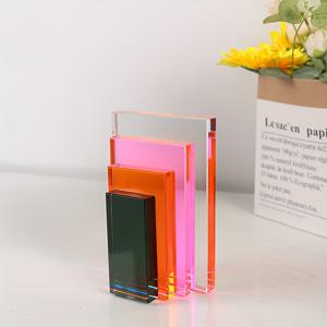 TEMU 1개 사각 책꽂이 아크릴 튼튼한 사각 책장 패션 책 정리대 사무실 스튜디오 책꽂이용