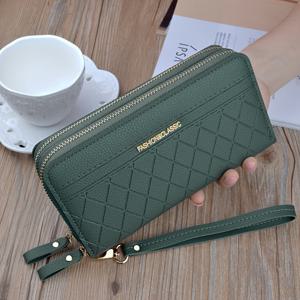 TEMU 패셔너블 여성용 지퍼 지갑 | 더블 지퍼 카드 슬롯 다용도 지갑 | 대용량 | 캐주얼 스타일