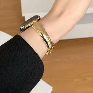 TEMU 애플워치 호환 스트랩, 시리즈 9/8/7/6/5/4/3/2/1 & SE 및 울트라용, 초내구성 아연 합금 여성용 워치 밴드, 38mm~49mm 호환 (아이워치 액세서리 - 시계 미포함)