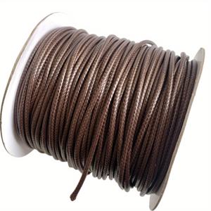 TEMU 150야드 - 80야드/롤 0.5/0.8/1.0/1.5/2.0/2.5mm 갈색 PU 가죽 왁스 로프 목걸이 끈 DIY 비즈 팔찌 매듭 실 팔찌 목걸이 특수 주얼리 로프