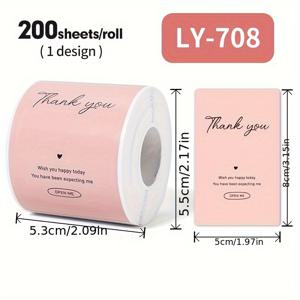 TEMU 롤당 200개 스티커, 케이크 장식, 선물 포장 및 봉투 인사말 카드용 봉인 스티커 [봉인 스티커]
