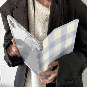 TEMU 아이패드 케이스용 아크릴 Y-스탠드, 자동 수면/깨움, 경량, 접이식, 아이패드 9/10세대, 아이패드 A16, 아이패드 에어 11/13인치, 아이패드 프로 11/13인치, 아이패드 에어 4/5/6세대, 아이패드 프로 12.9케이스, 다각형 스탠드 기능, 남성용 새해와 크리스마스 휴일 선물