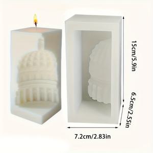 TEMU 창의적인 유럽 스타일 돔 교회 실리콘 몰드 1개, 로마 파네톤 뒷면 조각 몰드, 로마 파네톤 룸 건축 모델용 에폭시 레진 몰드, 양초 및 데스크탑 장식에 적합