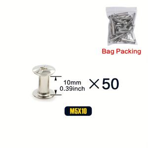 TEMU 30-117쌍 (60-234개), M5 x 6/10/15/25/35/45 실버 필립스 시카고 나사 바인딩 스크류 포스트, 스크랩북 포토앨범 바인딩 스크류 어소티드 키트 6가지 사이즈, 안장 가방 벨트 수리용