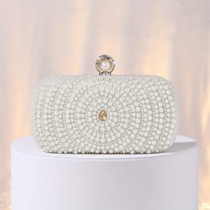 TEMU 반짝이는 매력적인 우아하고 섬세한 진주 이브닝 백, 로맨틱한 클러치. 패셔너블하고 고급스러운 로맨틱 웨딩, 파티, 정장에 완벽합니다. 여성에게 훌륭한 선물이며, 프롬, 나이트클럽에 적합합니다.