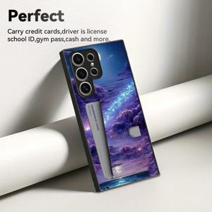 TEMU 휴대폰 케이스 - 휴대용 카드 슬롯 디자인 휴대폰 케이스, 갤럭시 노트20/10/9/8 시리즈 및 갤럭시 S25 울트라/S24/S23/S22/S21/S20/S30/S11/S10/S9/S8/S7 시리즈와 호환, 고품질 인조 가죽 재질