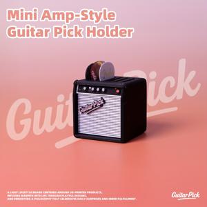 TEMU 기타 피크 보관 랙, 스피커 모양 피크 홀더, 기타, 베이스, 우쿨렐레 피크, 일렉트릭 기타 및 록 베이스 피크를 위한 음악 선물