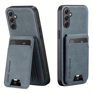 TEMU 럭셔리 인조 가죽 지갑형 휴대폰 케이스 - 삼성 갤럭시 S25 엣지/S25/Ultra/S24+/S23플러스/S22+/S21FE/S20플러스/노트10/노트20, 카드 홀더 및 스탠드 포함, OLGE