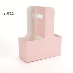 TEMU 20개 커피 휴대용 꽃꽂이 상자, 크라프트 종이 꽃꽂이 밀크티 테이크아웃 상자, 선물 포장, 부케 포장, 생일, 발렌타인데이, 어버이날 및 결혼식 선물 포장에 적합