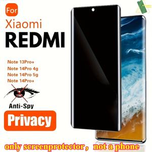 TEMU Xiaomi Redmi Note 14 Pro 4G/5G/Note 14 Pro/Mi Civi 전용 프라이버시 화면 보호 필름 1개, 3D 곡면 풀커버 강화유리, 蜜视线 방지 강화유리 필름, 간편 부착, 9H 경도 강화유리, 내오일성