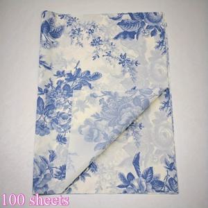 TEMU 30/100매, 우아한 파란 모란 패턴 티슈 페이퍼, 20X14인치, 티슈 페이퍼 안감, 선물 포장, 의류 습기 방지, 와인 포장, 선물 상자 채우기, 약한 물품 보호에 적합
