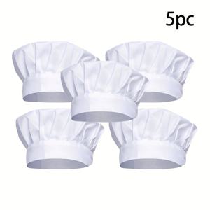 TEMU 통기성 셰프 모자, 작업복 모자, 호텔 주방용, 케이터링 셰프 모자, 베이킹 케이크 모자
