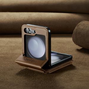 TEMU 휴대폰 케이스 - 이 휴대폰 케이스는 Samsung Galaxy Z Flip 5, 6, 7 FE용으로 디자인되었으며, 도난 방지 기능이 있으며 인조 가죽으로 제작되었습니다.