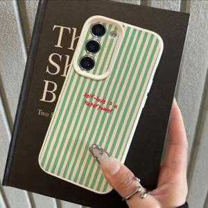 TEMU 휴대폰 케이스 - 삼성 갤럭시 S23 폰 케이스에 적합한 녹색 모티베이션 텍스트 디자인, S22/S24/S21 울트라/S20/A31/A32/A55/A72/A52S/A34/S23 울트라/S10 포함. 간편한 TPU, 충격 방지, 세련된 보호 커버, 높은 미적 감각