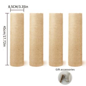 TEMU DIY 내마모성 털빠짐 방지 수직 사이잘 로프 고양이 스크래쳐 기둥 및 스크래칭 보드 액세서리