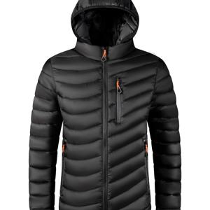 TEMU 남성용 가을/겨울용 두꺼운 보온 코트 - 아웃도어 캐주얼 , 탈착식 후드 포함 방한 스포츠 재킷, 탄성 있는 방풍 커프스, 야외 활동 및 일상복에 적합