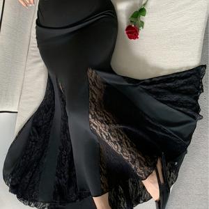 TEMU 우아하고 섹시한 레이스 삽입인 마녀 드레스