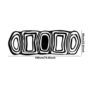 TEMU 인조 캐시미어 러그 1개, 1000g/m², 두께 1cm, 40x130cm/15.7x51.1인치, 침실 카펫 1개, 흑백 고급스러운 느낌의 침대 옆 러그, 부드럽고 푹신한 바닥 매트, 플러시 러너 발매트, 크리스마스 선물, 거실, 창가 좌석, 침실, 복도, 통로, 주방, 욕실, 실내 라운지에 적합