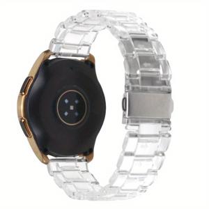 TEMU 삼성 7 6 5 4 40mm 44mm 5pro 45mm 6 클래식 43mm 47mm용 20mm 22mm 투명 아크릴 스트랩, 화웨이 워치 브레이슬릿, 아마즈핏 교체용 손목밴드, 패션 스포츠 클리어 밴드