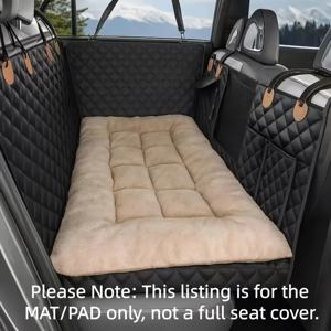 TEMU 특대형 플러시 자동차 강아지 매트리스, 두꺼운 초극세사 강아지 침대 소파 고양이 둥지 강아지 크레이트 패드, SUV, 세단 및 트럭에 적합 - 소형, 중형 및 대형 고양이 및 강아지용 안전한 뒷좌석 여행 액세서리