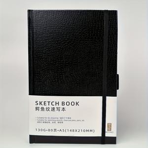 TEMU 헤비 듀티 블랙 하드커버 스케치북 - 80매 130GSM 용지, A4/A5/A6 사이즈, 멀티 미디어 아트용 스프링 제본, 할로윈 추수감사절 크리스마스 완벽한 선물