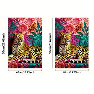 TEMU 1개 또는 2개, 수건, 단면 프린트, 직사각형 40×60Cm, 컷팅 종이 스타일 2D 패턴, 부드럽고 편안하며 내구성이 뛰어나고 냄새가 나지 않아 욕실, 주방, 해변 및 수영장에 적합