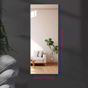 TEMU 고화질 스크래치 방지 아크릴 화장 거울, 욕실 벽걸이용 접착식 아크릴 소프트 거울, 기숙사 방용 고화질 화장대 거울, 거실용 전신 드레싱 거울