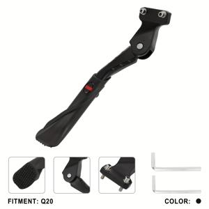 TEMU Q20 킥스탠드 24-29인치 조절 가능 알루미늄 합금 강력한 후면 마운트 자전거 킥스탠드 Q20 전기 산악 성인용 바이크