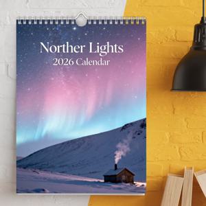 TEMU 1개 2026 월간 벽걸이 달력 플래너 - 12개월 레이아웃, 귀여운 미니멀 월별 탭, 홈 오피스 정리용 벽걸이 달력, 크리스마스 & 새해 선물, 가정 또는 사무실용, 2026 플래너 달력