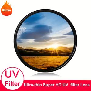 TEMU 49mm-82mm UV 필터 DSLR 카메라 렌즈용 | 카메라 보호를 위한 고화질 렌즈 필터 | 스크래치 방지 및 눈부심 방지로 선명도 향상 | Canon, Nikon, Sony와 호환되는 범용 DSLR 렌즈 필터