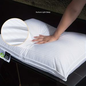 TEMU 1개 고급 입체 새틴 스트립 베개솜 | 경추 보호 및 수면 보조 베개, 높은 반동, 통기성, 붕괴 또는 변형이 쉬워지지 않음, 사계절 사용에 적합, 지퍼 잠금, 극세사 및 폴리에스터 커버.