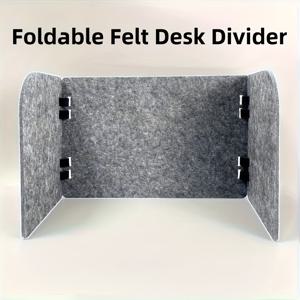 TEMU 1개 접이식 U자형 펠트 책상 프라이버시 디바이더, 소음 및 시각적 방해 감소, 23.8x15.8인치 (60.02x40.02cm), 휴대용 사무실, 학교, 도서관 공간 분할 스크린 - 프라이버시 및 정리 강화, 모던 디자인, 튼튼한 구조, 작업 공간 레이아웃, 사무실 조직,현대적 분할기,세련된 파티션,가벼운 디자인,내구성 있는 소재,사무 전문가