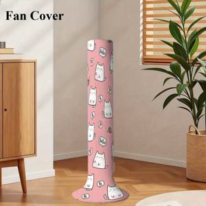 TEMU 만화 스타일의 빨래 가능한 타워 팬용 먼지 덮개, 두꺼운 방습 디자인, 가정, 사무실, 발코니 및 침실 사용에 적합, 사계절용 타워, 데스크탑 및 플로어 팬과 호환