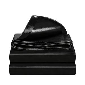 TEMU 블랙 경량 고품질 원단, 12밀 폴리에스터, 다목적 아웃도어 캠핑 타프, 휴대용 보호막, 1개