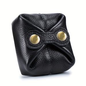 TEMU 코인 파우치 정품 가죽 동전 지갑 내구성 좋은 현금 지갑 미니 스냅 립스틱 보관함 정품 가죽 여성 화장품 파우치 귀여운 메이크업 파우치 여행용 소형 이어폰 키 케이스 립스틱 정리함 패션 미니 남녀 선물