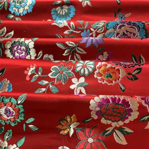 TEMU 1개 축제용 레드 브로케이드 자카드 원단 - 레드, 퍼플, 블루, 그린, 옐로우 플로럴 패턴 디자인, 장식, 이벤트, 파티용 - 부드럽고 내구성 있으며 주름 방지 소재, DIY 공예, 베개커버, 의자커버용, 길이 36인치/108인치/180인치, 너비 29.53인치, 무게 200gsm, 이벤트 장식,우아한 디자인,부드러운 소재,재봉 재료,공예 애호가