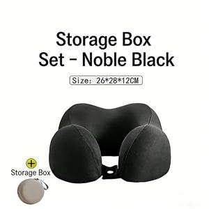 TEMU 휴대용 목과 자세 지원용 경추 베개 - C-서포트 칼라 충전재 포함, 차량, 사무실, 비행기용 컴팩트 여행 및 가정용 - 그레이 인체공학적 척추 지원 장치