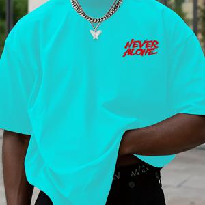 TEMU 남성용 오버사이즈 네온 그린 티셔츠, 네온 핑크 및 청록색 프린트 - 캐주얼 라운드넥 반팔 셔츠, 편안한 레저웨어, 세탁기 사용 가능, 파티 및 일상복에 적합, 대담한 스타일을 연출 - 네온 글로우 디자인