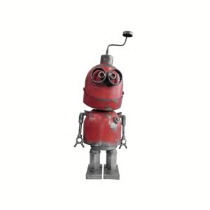 TEMU 1개 빈티지 로봇 조각상 - 레트로 메탈 잔디 로봇 조각품, 실내/야외 정원 장식, 웨딩 & 잔디용, 철제 로봇 피규어 (전기 필요 없음) - 홈 & 가든을 위한 완벽한 선물, 로봇 조각상