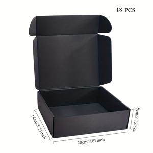 TEMU 18피스 매트 블랙 선물 상자 세트 | 고급 골판지 포장 | 내구성 강한 보석 및 3C 전자제품 보관함 | 발렌타인데이, 부활절 선물 포장에 완벽