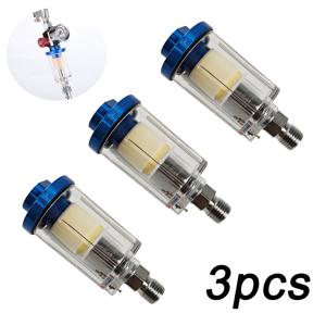 TEMU 3개 세트 물과 기름 분리 필터 1/4인치 NPT 표준 나사산 투명 공기 압축기 스프레이 건 습기 트랩 공압 공구, 수분 제거 필터,에어 컴프레서 유지보수,투명 필터,표준 사이즈,정밀 여과,압축기 필터,유지보수 전문가들
