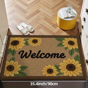 TEMU 프린트가 돋보이는 도어매트 1개. 튼튼한 실내 러그로 현관, 파티오, 가을 홈 데코에 완벽하며 미끄럼 방지 저고도 디자인으로 구성되어 있습니다.
