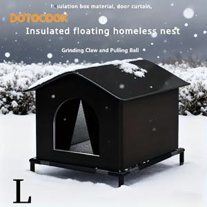 TEMU 실내외 겸용 넉넉한 강아지 및 고양이 쉼터 - 튼튼한 옥스포드 원단 애완동물 울타리, 간편한 조립, 겨울철 따뜻함을 위해 디자인 - 강아지, 고양이, 토끼 등 여러 동물을 수용 - 전천후 보호 제공